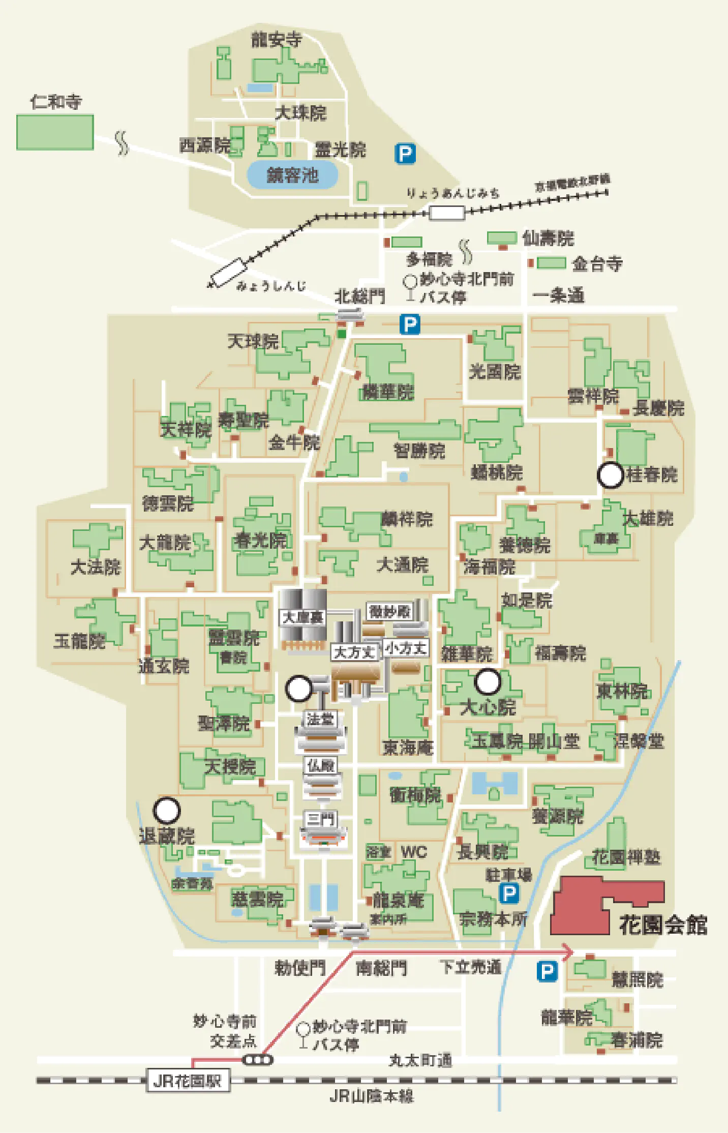 周辺施設の地図イラスト